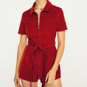 BDG Rust Corduroy Short Jumpsuit
